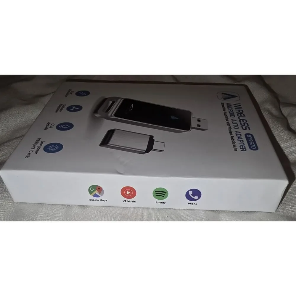 Wireless Android Auto Adapter BY967D - Streamline Your Drive W/ Wireless.